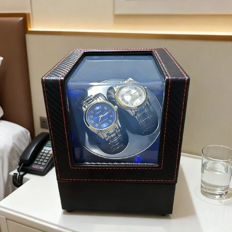 가죽 시계 와인더 모던 미니멀리스트 럭셔리 무소음 자동 시계 와인더 남성용 기계식 손목시계 보관함