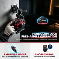 Niveau laser vert YEVOLT YVGLL4XS16, série 4 plans 16 lignes, auto-nivelant 360° 3D horizontal et vertical, outils de mesure de puissance 3