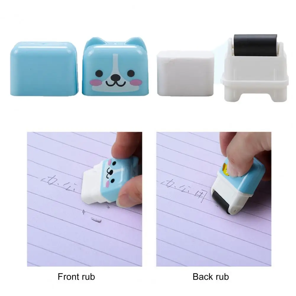 6Pcs Soft Erasers  Stylish Stationery Rubber Kids Soft Cute Erasers  Leave No Trace Animal Eraser