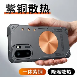 Custodia per telefono in silicone resistente agli urti con dissipazione di calore in rame migliorata - Cover magnetica raffreddante