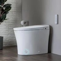 Smart Bidet Toilet, Foot Sensor Operation and Heated Seat with Integrated Multi Function Remote Control, Toilet Smart 1