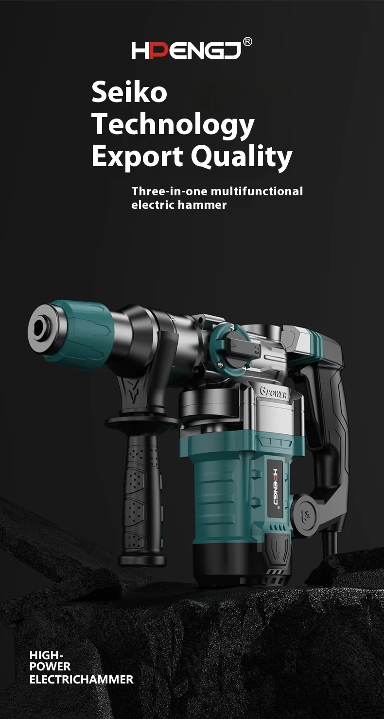 3-in-1 Multifunctional electric hammer and pickaxe Industrial grade high power
