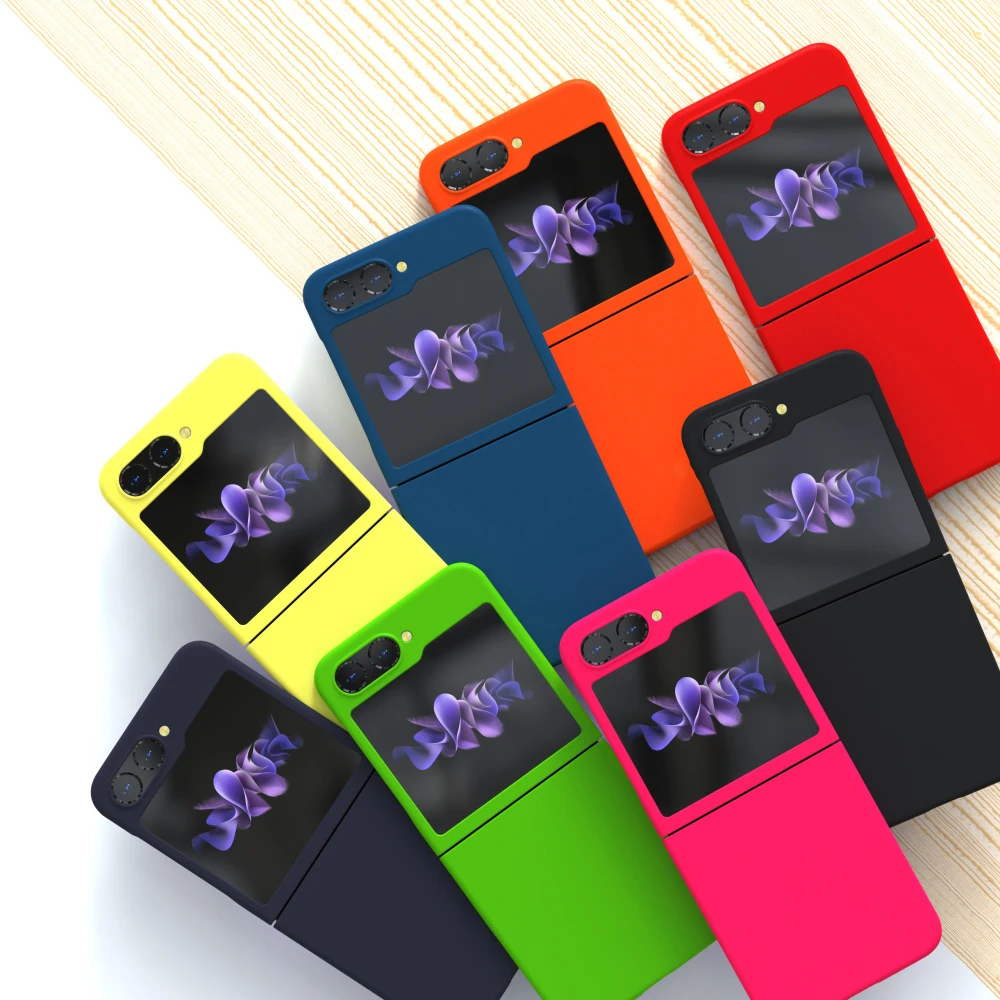 Liquid Silicone Phone Case with Hard TPU Bumper - Durable Protective Cover for Samsung Galaxy Z Flip Series