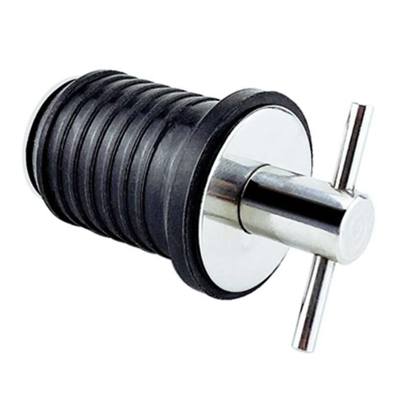 

T-Handle Drain Plug Twist Marine Drain Plug Rubber Plug With Brass Handle Marine Fittings, 34X28mm Durable Easy To Use