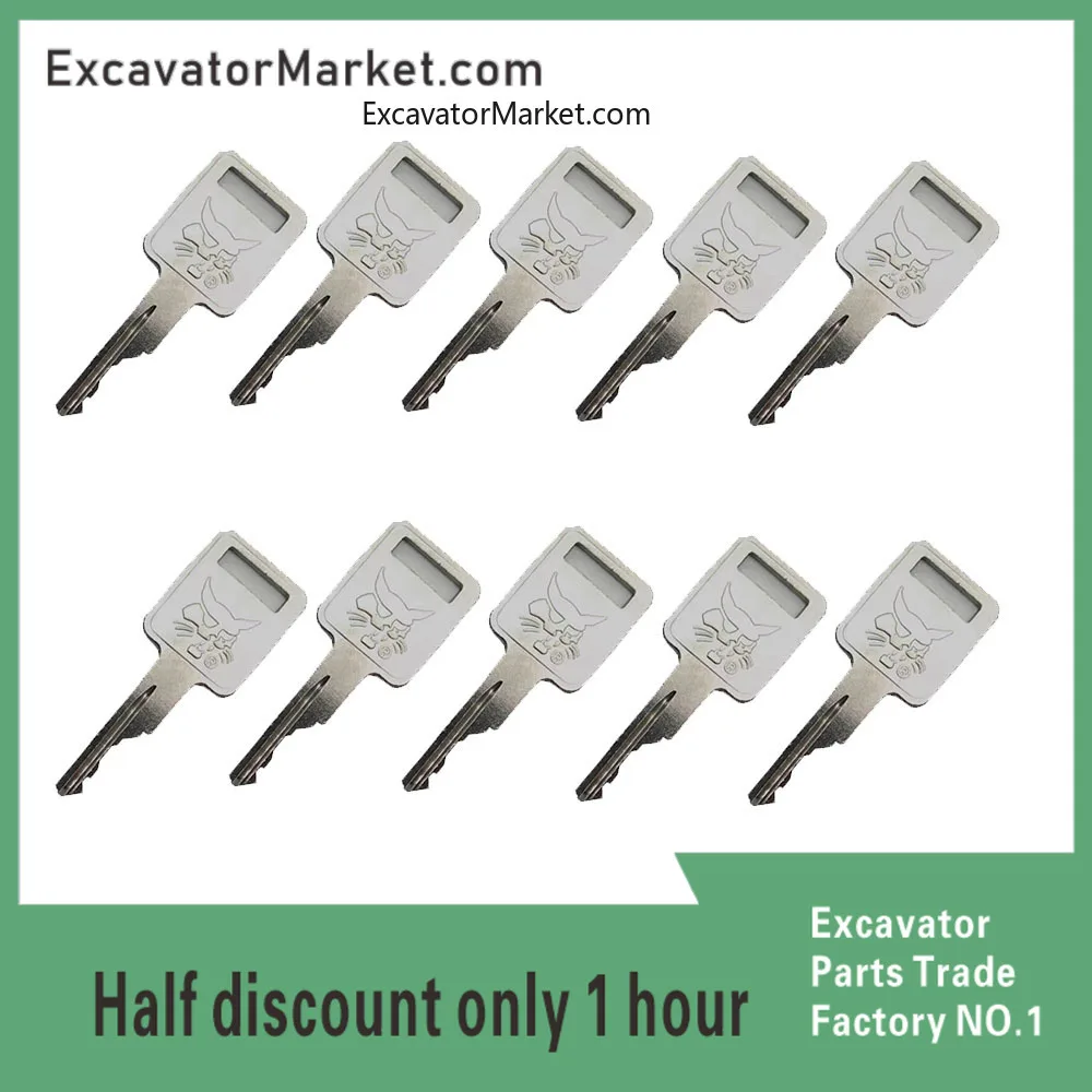 

Запчасти для экскаватора 10 шт. для пускового переключателя зажигания BOBCAT подходит для мини-Экскаватора MT55 D250