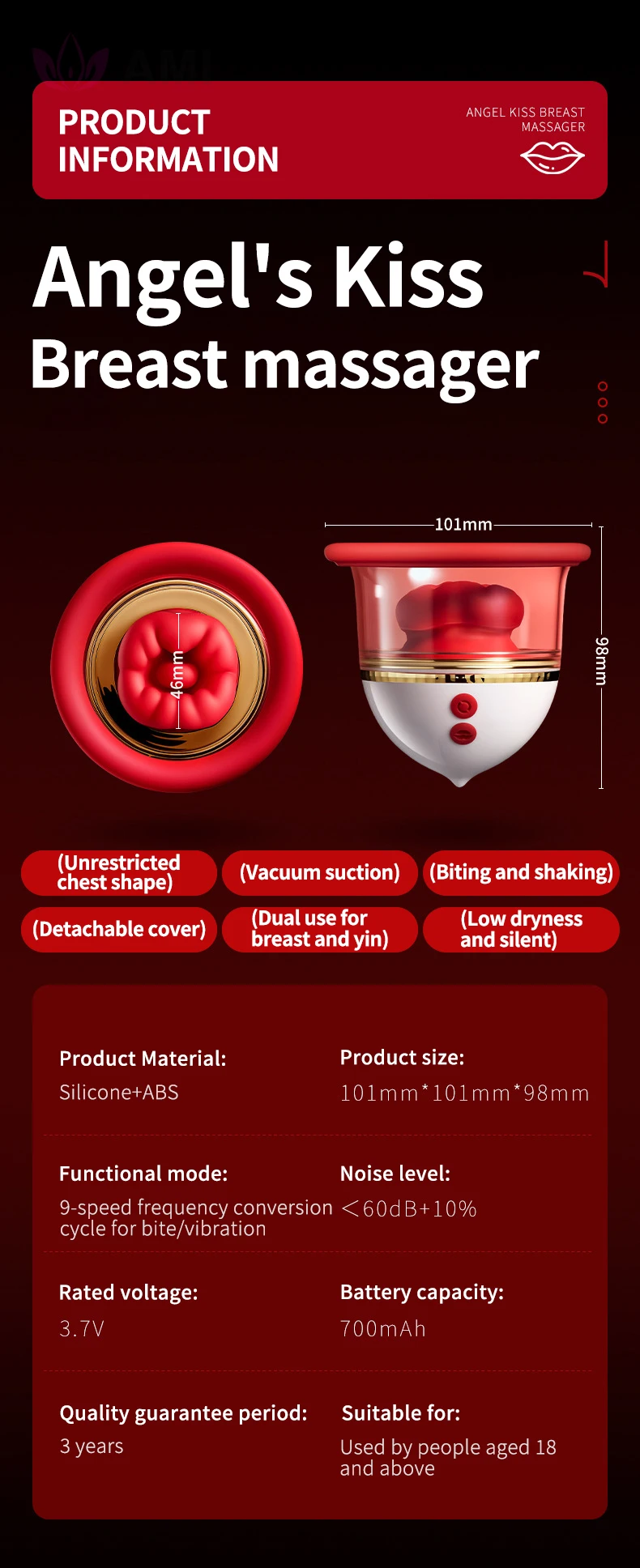 Elektrische Brustpumpe mit Beißfunktion für den Heimgebrauch – Brustmassagegerät zur Straffung und Verschönerung der Brust nach der Geburt_voghion.com
