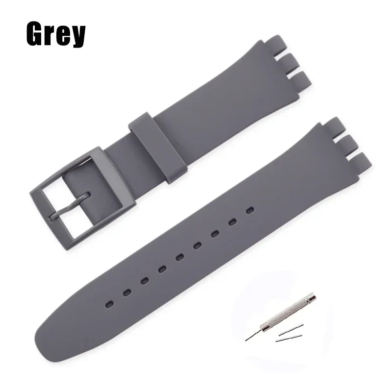 Universal Waterproof Sport Silicone Watch Strap - Soft Rubber Replacement Wristband
