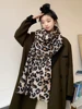 Elegant Imitation Cashmere Women Retro Leopard Print Winter Double Sided Scarf Warm Lady Female Thick Blanket Long Wrap Shawl 5