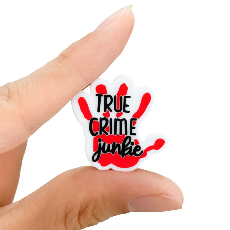 주얼리 제작용 빨간 손 유령 실리콘 비즈, 팔찌 DIY 젖꼭지 체인 액세서리,  장난감, 10 개