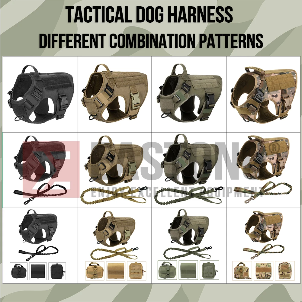 Tactical Dog Harness Military K9 Training Dog Harness for Large German Shepherd Accessories for Walking Hiking Training pet harness leash set,pet harness set,pet leash set