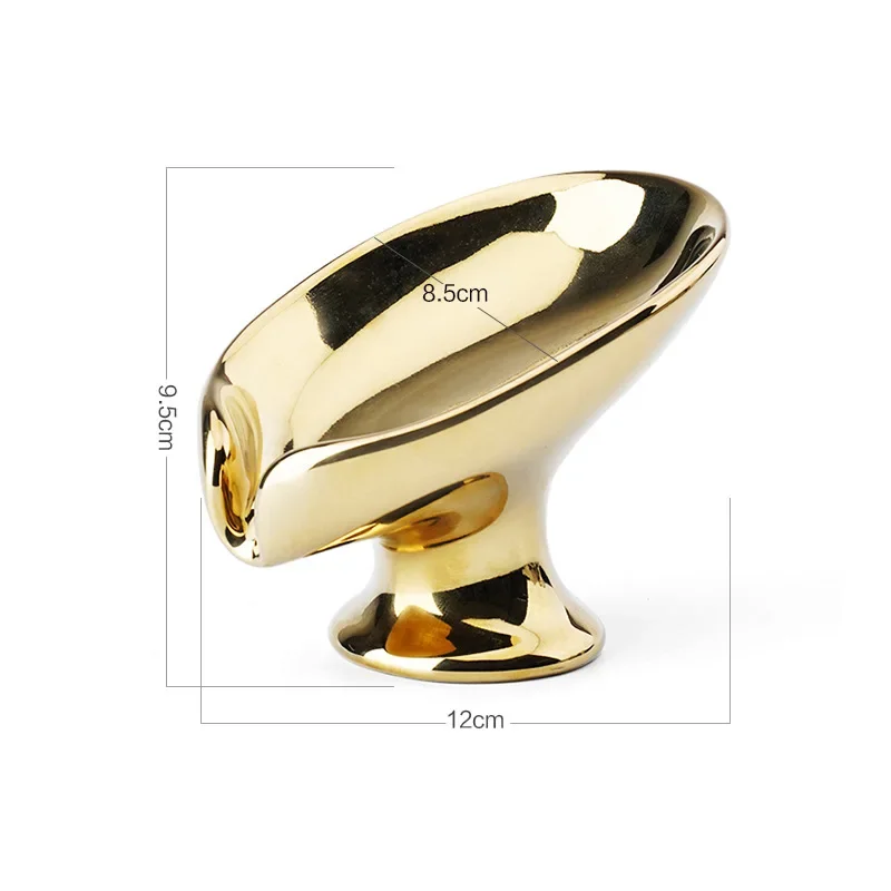 Ceramic Soap Holder Soap Dish Self Draining Leaf Shape for Sink Bathroom Kitchen