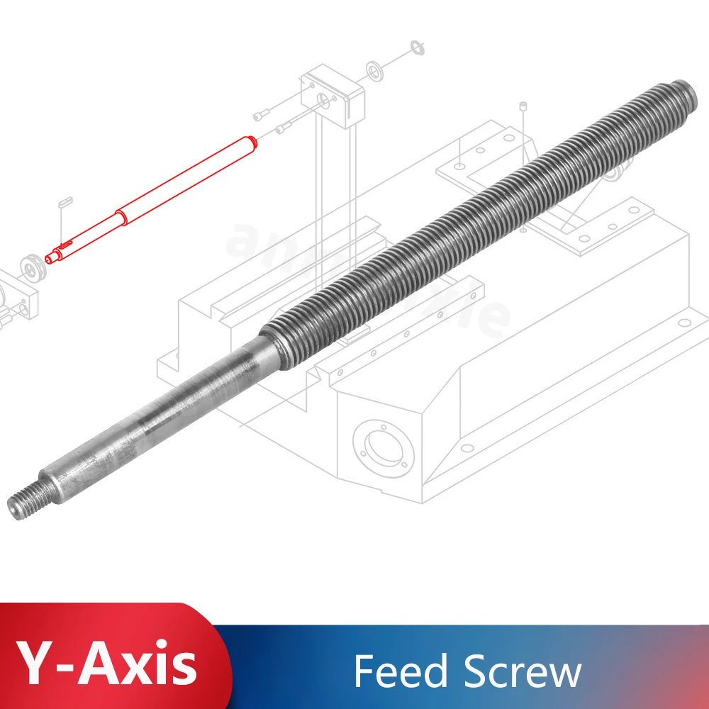 Y-Axis Metric Feed Screw,for SIEG SX3-170&X3&JET JMD-3&BusyBee CX611&GrizzlyG0619& G0463 z axis feed screw left hand thread sieg x1 95