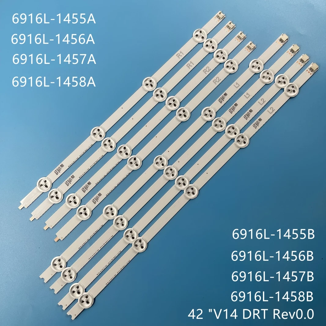 TV LED Backlight Strips Bars Bands Rulers led light led light bar For Philips 42PFH6309/88 42PFT6309/60 LED TV 42" V14 DRT REV0.0 1 L1 R1