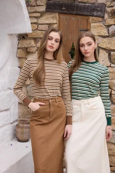 AS SS26 High stretch striped comfortable tops for teen girls and women's wear 1