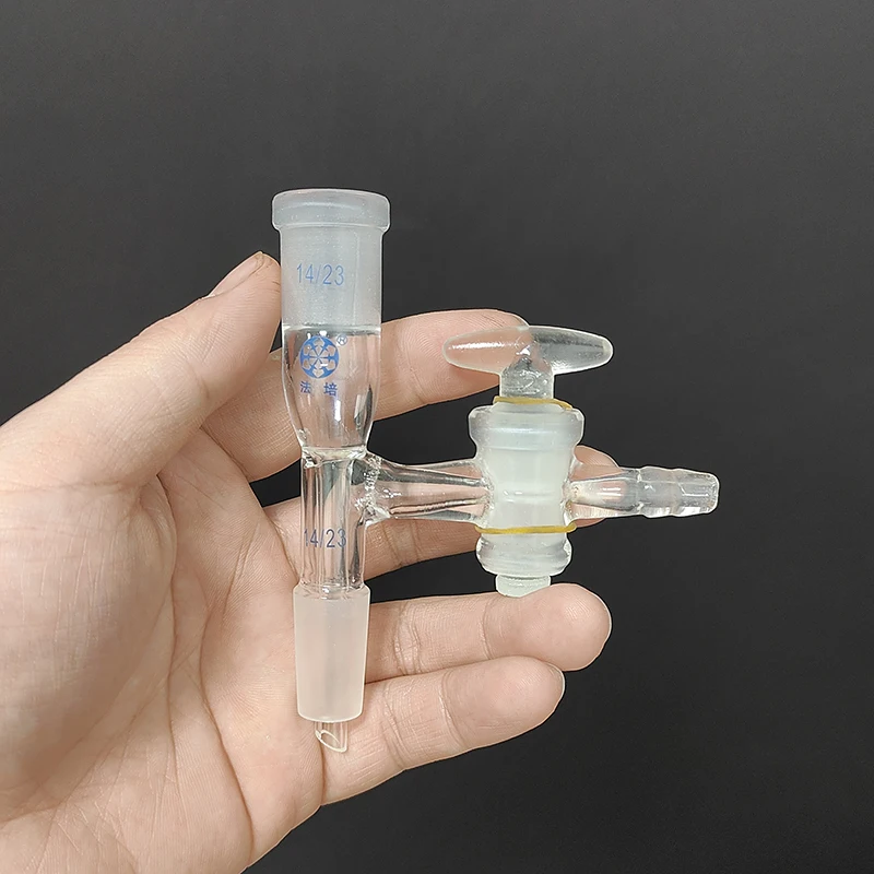

FAPE 180 degree vacuum receiving tube 14/23,Vacuum receiving tube tail pipe,Straight type with glass switch valve