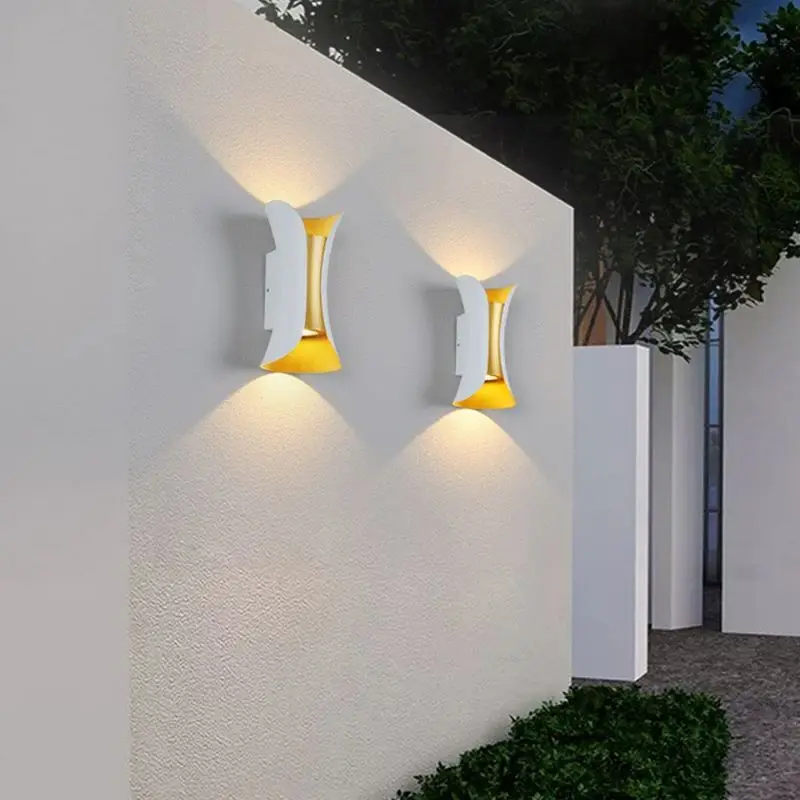 Simple Outdoor Small Waist Wall Lamp Outdoor Double Head Wall Lamp Light Luxury Indoor Stair Courtyard Bedside Bedroom