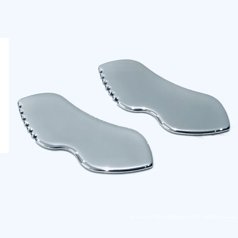 

Stainless Steel Scraper Facial Massage Gua Sha Tool Face Lift Anti-Aging Skin Tightening Cooling Metal Contour Reduce Puffiness