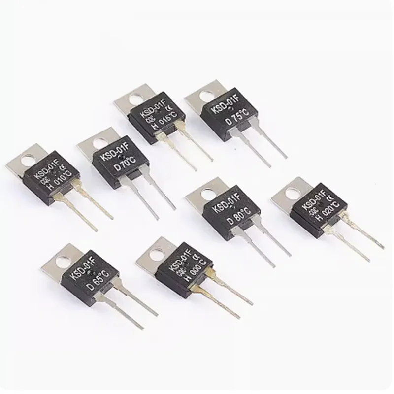 

5pcs KSD-01F Temperature Switches Normally Open H And normally Closed D 40 degrees - 130 degrees