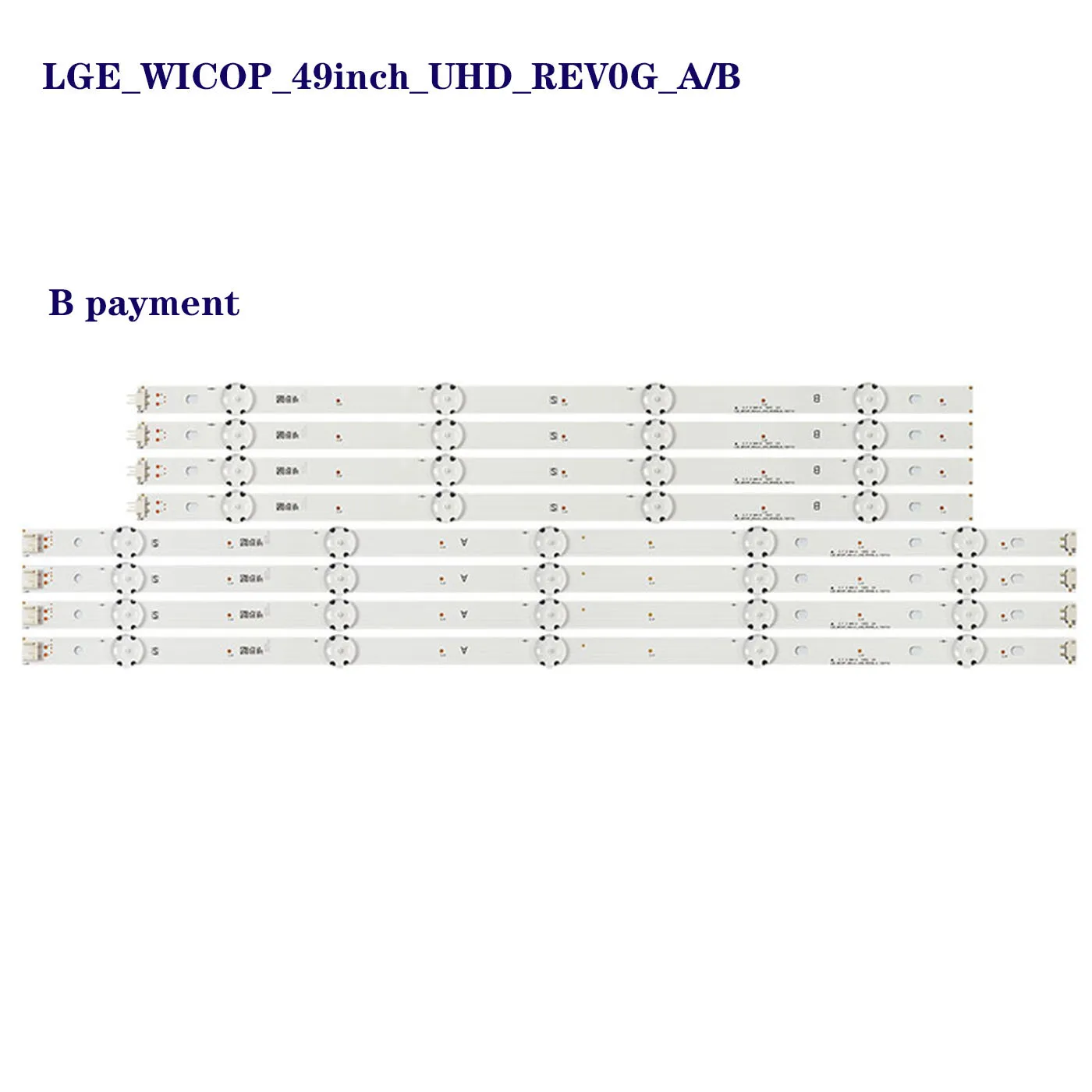 Tira de Luz de Fundo Led para lg 49uk6200pua 49uk6300plb 49uk6200 49lk5700psc 49uj635v 49uj634v 49uf640t 49uh6507 49uh619v 49uf6409 - Imagem 2