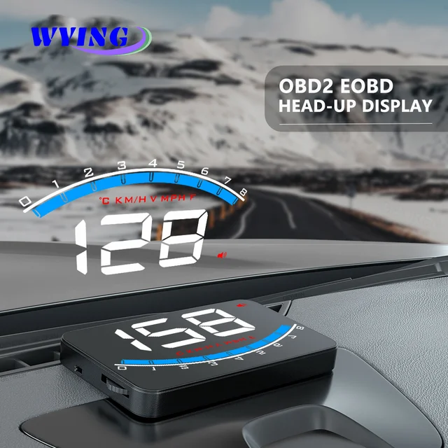 Universal M6S Car HUD Display ODB II GPS Speedometer Tachometer