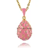 YAFFIL Enamel Handmade Easter Egg Necklace for Women Charm Crystal Rhinestone Mesh Pendant High Quality Holiday Gift 2025 1