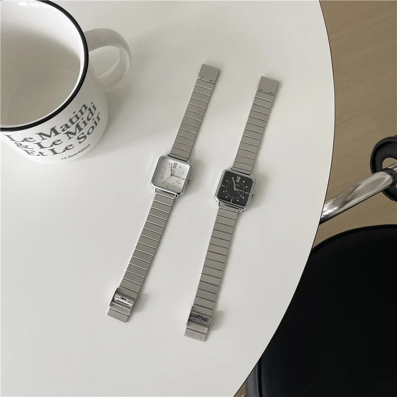 Women's Quartz Wristwatch Simple Lady Elegant Watches Stainless Steel Women Hand Watch Silver Free Shipping 2023 New Trend