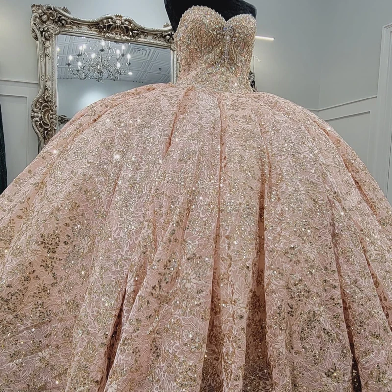 Sweetheart Quinceanera Dress Off the Shoulder Party Sweet 16 Ball Gown Appliques Lace Beads Graduation Prom
