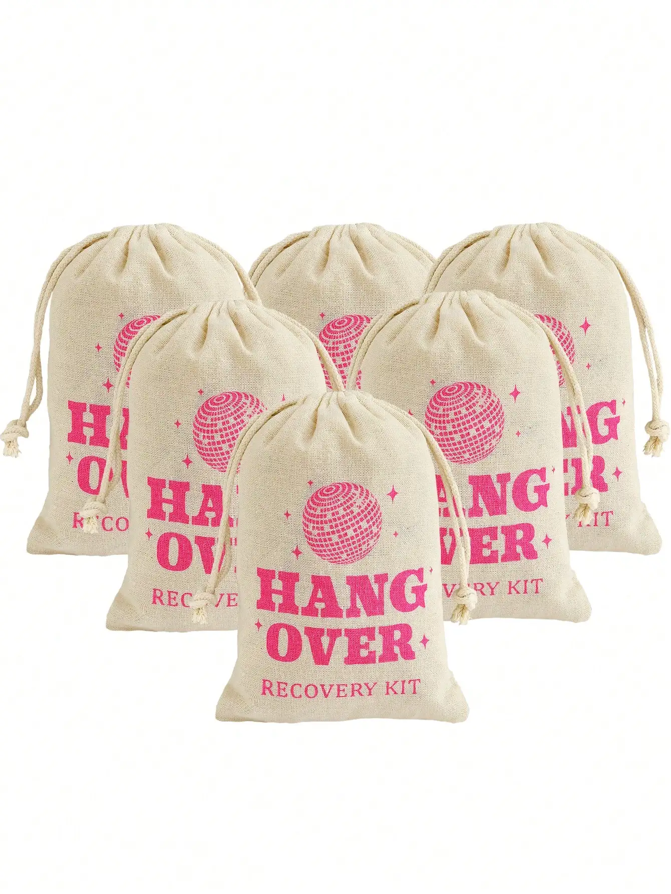 6PCS Pink Sacks Letter Gold Love DIY Manual Collection