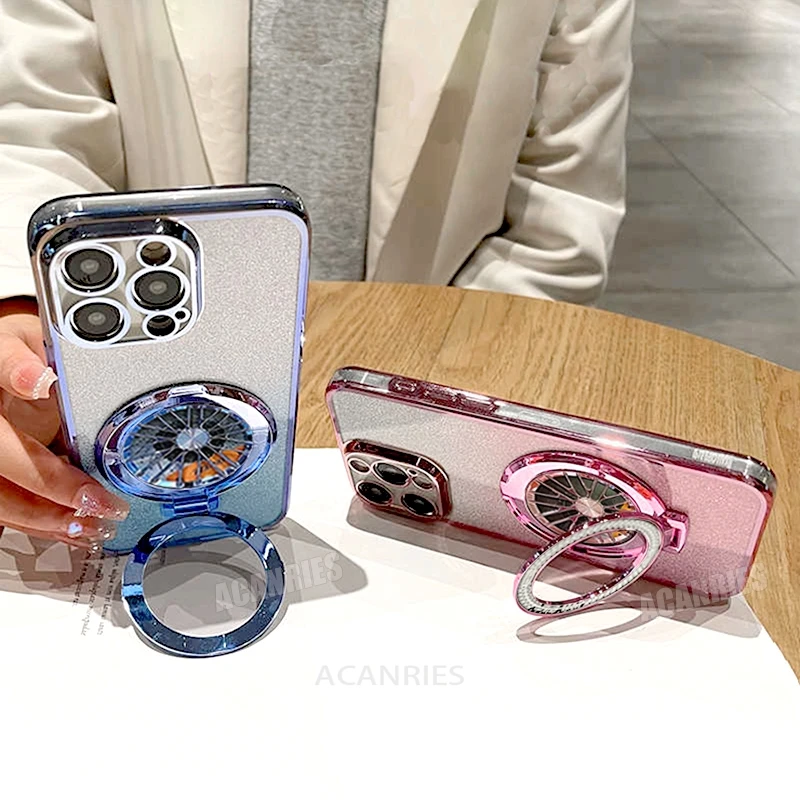 Plating Rotate Stand Holder Silicone Case - Pocox6 Series