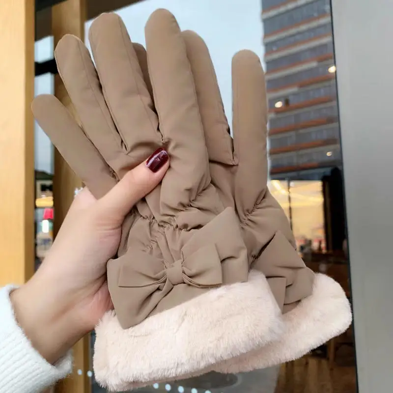 Gloves Women's Winter Riding Ski Warm Plus Thickened Cold Windproof De Gloves For Winter Outdoor Gloves