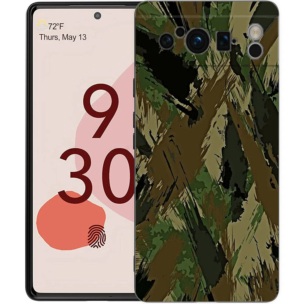 Camouflage Military-Grade Shockproof Phone Case - Soft TPU Black Cover
