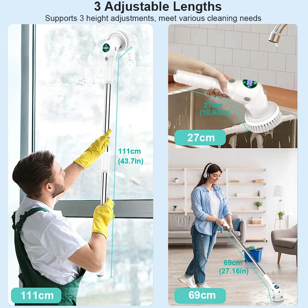 Assembling the 8 in 1 Multifunctional Electric Cleaning Brush