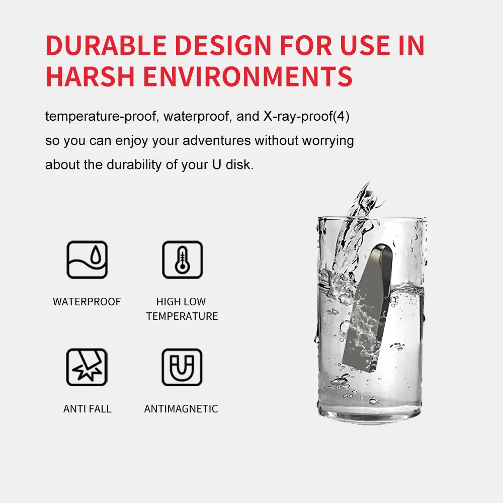 USB Flash Drive 3.0 High Speed 64gb 32gb 16gb Waterproof Memory Stick Metal Pendrive Free Logo U-disk Gift usb flash drive flash drive