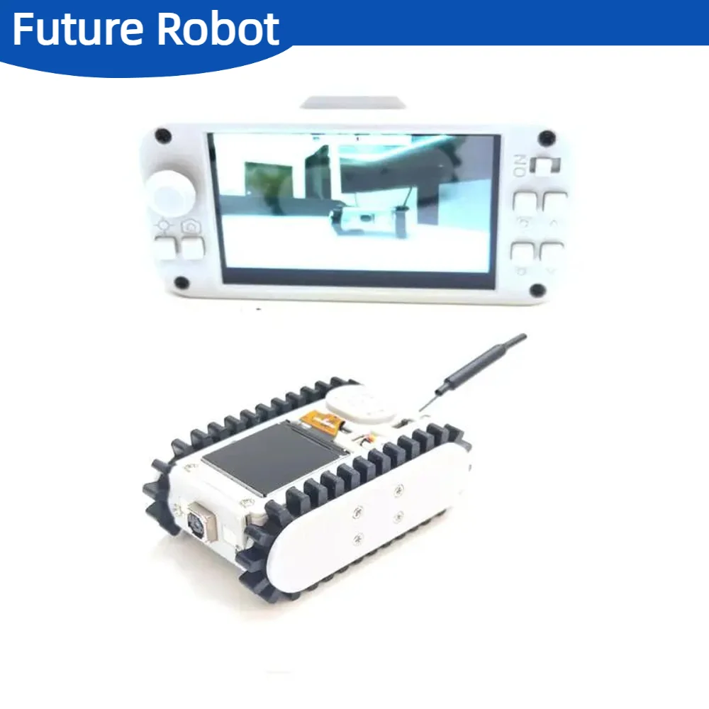 Pipeline Inspection Wireless Video RC Car Track Robot with Camera Maker Teaching ESP32 Scanning Code Networking DIY Program Toys