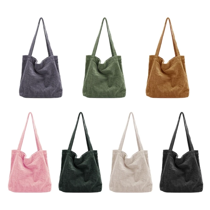

Reusable Casual Handbags for Women Solid Shoulder Bag Large Capacity Tote Bag