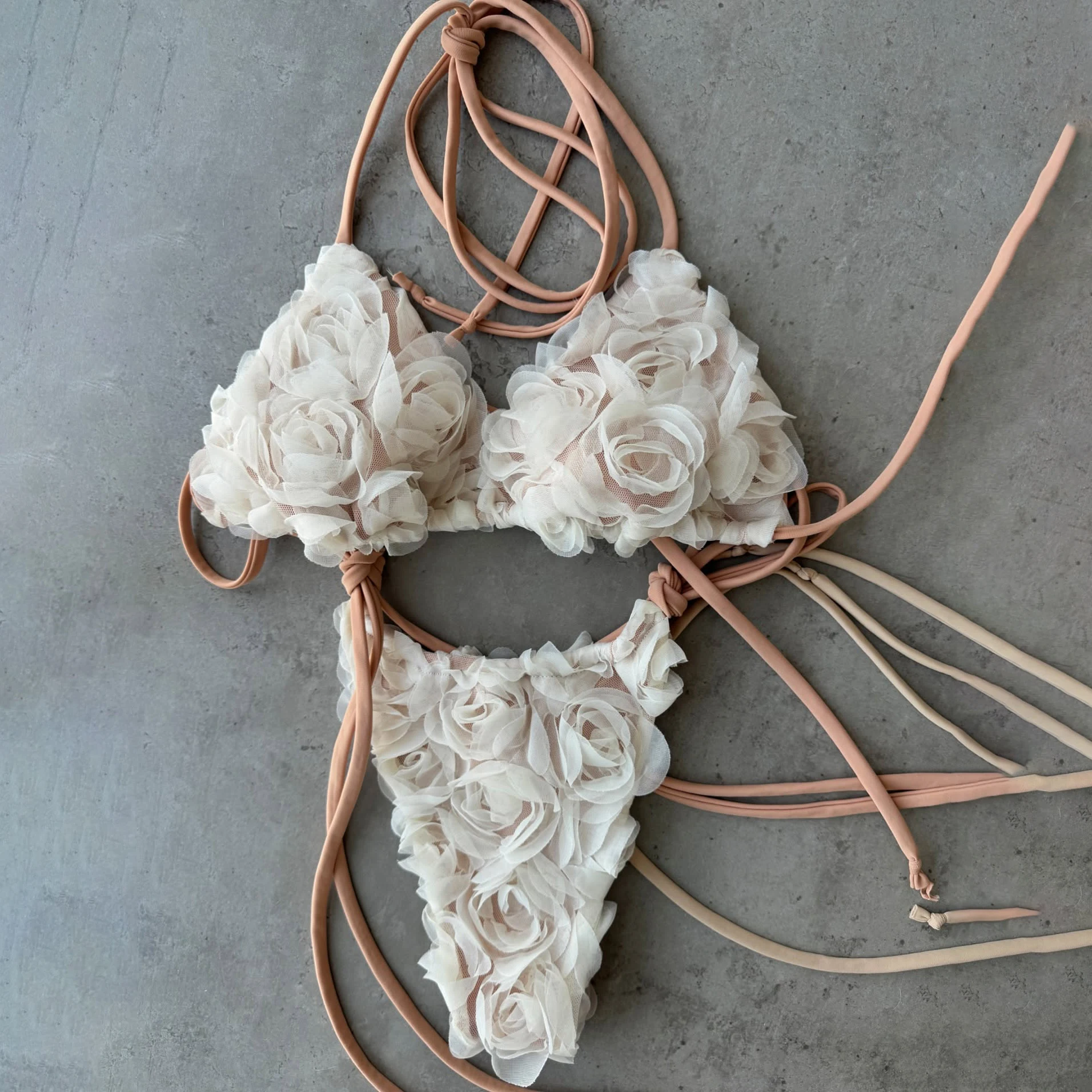 2025 Bandeau Biquini Sexy Bikini Women Swimsuit Push Up Swimwear Female Strappy Bathing Suit Floral Bodysuit Beachwear Swim Suit 1