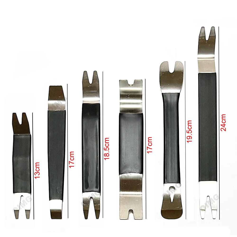 Metal Auto Door Clip Trim Remover Tools Kits Car Interior Dash Radio Audio Installer Pry Car Fastener Disassembly Tool 3