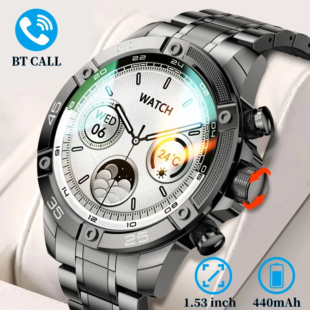 2023 Smart Watch Men For Xiaomi Sports Fitness Watches Ip67 Waterproof 1.53 ''Ai Voice Bluetooth Call Robusto Smartwatch Militare