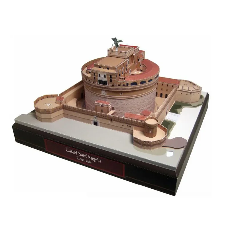 Castel Sant'Angelo Taly 3D Paper Model Famous Handmade DIY Building Papercraft Toy
