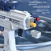 Uzi Electric Water Gun Continuous Firing Swimming Pool Toys Gun with Sights Silencer Outdoor Fun Game Prop for Kids Gifts 5