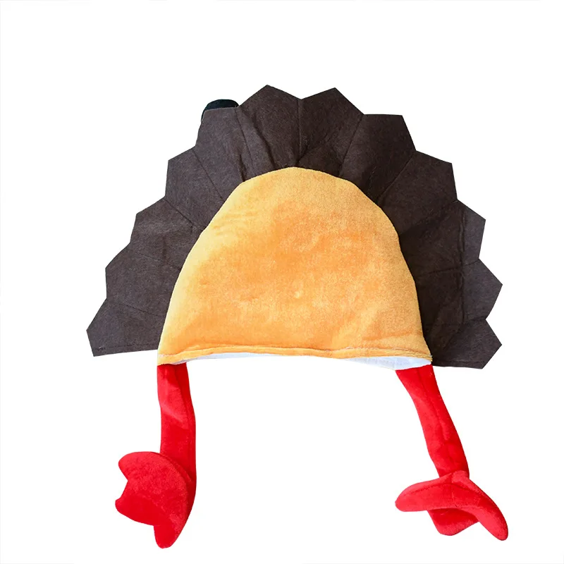 Funny Thanksgiving New Hooded Nose Polyester Turkey Hat Party props