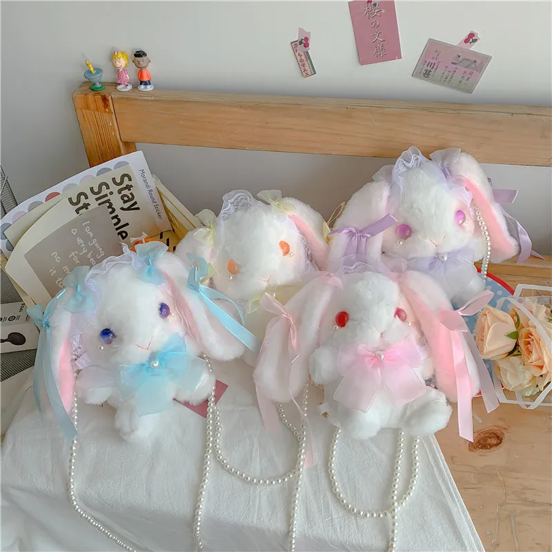 Gothic Bunny Plush Cute Lolita Bunny Plush in 2 Colors