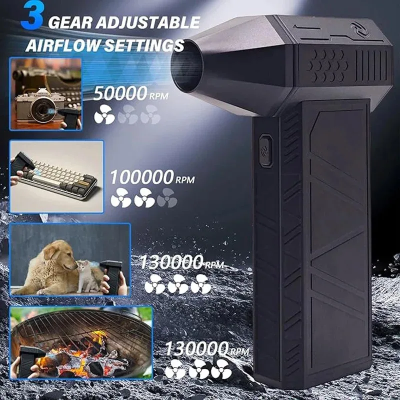 Handheld Electric Fan Handheld Electric Fan Home Mini Air Blower Turbo Fans Dust blower Brushless Motor Violent Blower Outdoor Camping fan Air Cooler