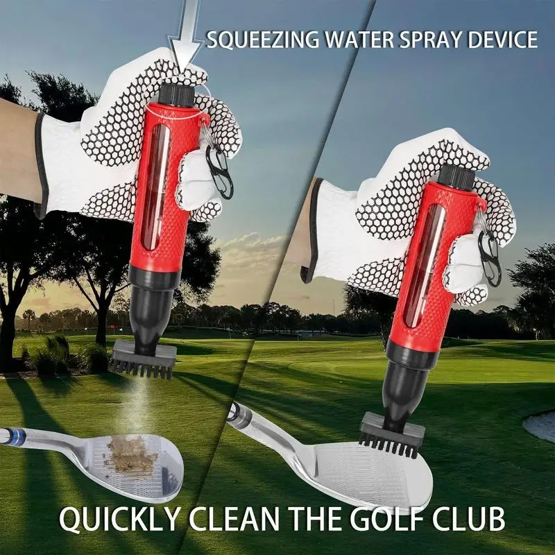Golf club cleaning brush spray bottle brush Press type cleaning Club Cleaner Groove Cleaner Kit Cleaning Golf Accessories Tool 2