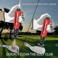 Golf club cleaning brush spray bottle brush Press type cleaning Club Cleaner Groove Cleaner Kit Cleaning Golf Accessories Tool 2
