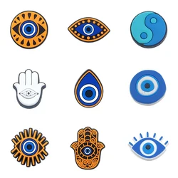 Evil Eyeball Monster PVC Shoe Charm Badge for Footwear and Accessories Decoration (Fluorescent Green)