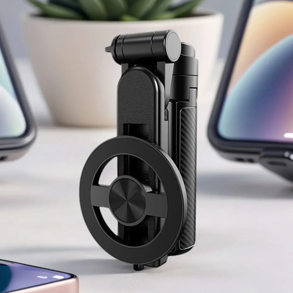 Trépied perche selfie magnétique avec rotation 360 et télécommande_voghion.com