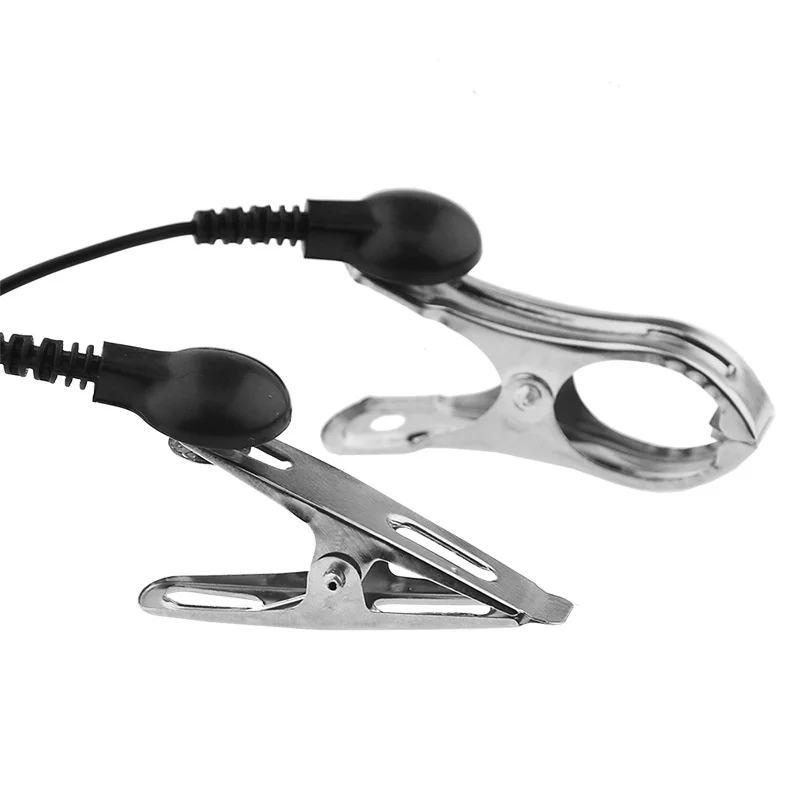 Pinces à tétons en acier inoxydable, Stimulation du sein à choc électrique, Clips en métal pour Clitoris et Labium, jouets sexuels pour adultes pour femmes_voghion.com
