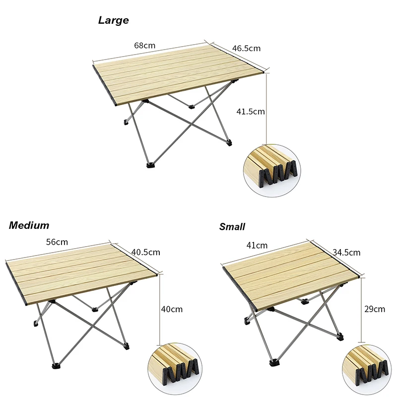 Foldable Table HooRu Portable Camping Table Lightweight Backpacking Folding Garden Picnic Tables with Carry Bag Outdoor Travelling Beach Desk