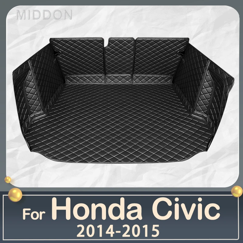 Car Trunk Mat For Honda Civic 2014 2015 Cargo Liner Carpet Interior Accessories Cover Cargo